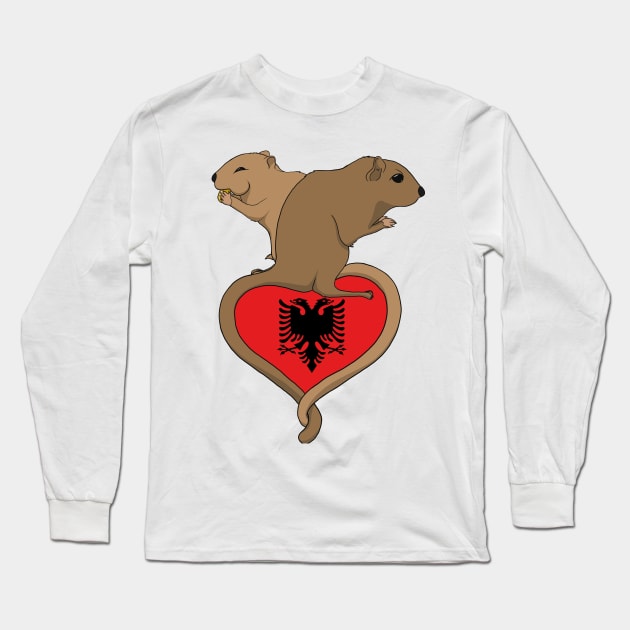 Gerbil Albania (light) Long Sleeve T-Shirt by RampArt